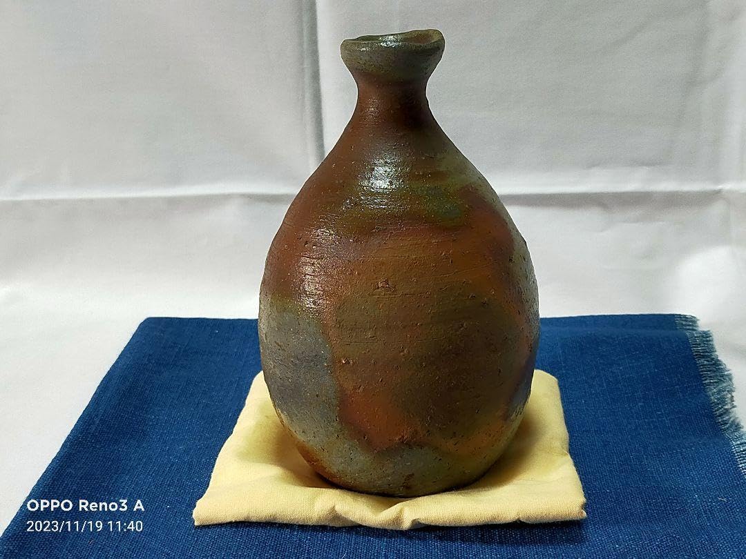 Amazon.co.jp: 備前焼 金重素山作 窯変徳利 : ホーム＆キッチン